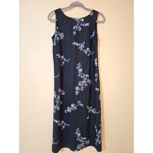 John Paul Richard Petite M Floral 100% Linen Summer Coastal Beachy Mature Island